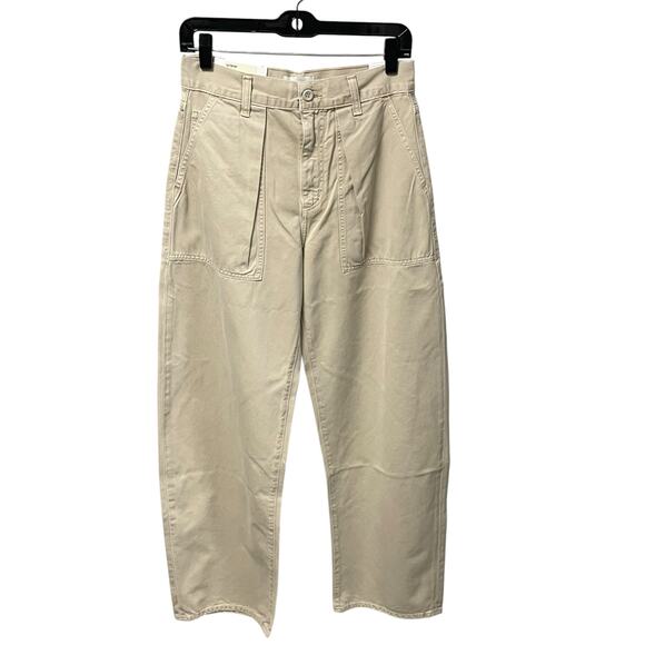 NWT AGOLDE Sefton Pant in Comb Cream Pure Cotton Womens Size 24 - Picture 2 of 10